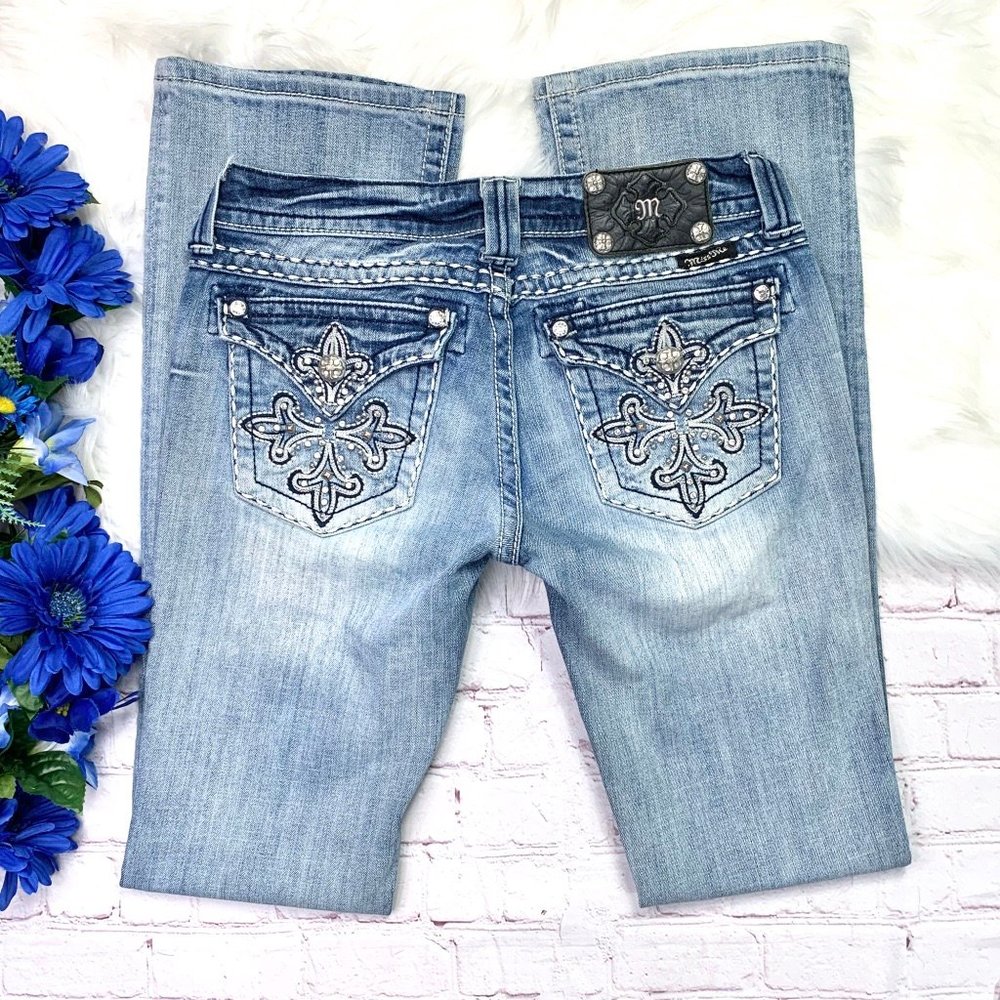 🚫SOLD! 👖I•MISS ME•I Light Wash Boot Cut 28x34 👖 - Picture 6 of 8